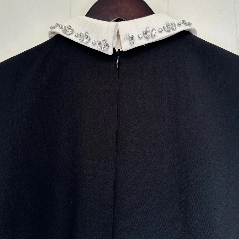 NWT J.CREW Embellished Collard Shift Dress In Stretch Crepe 12 - Picture 10 of 10